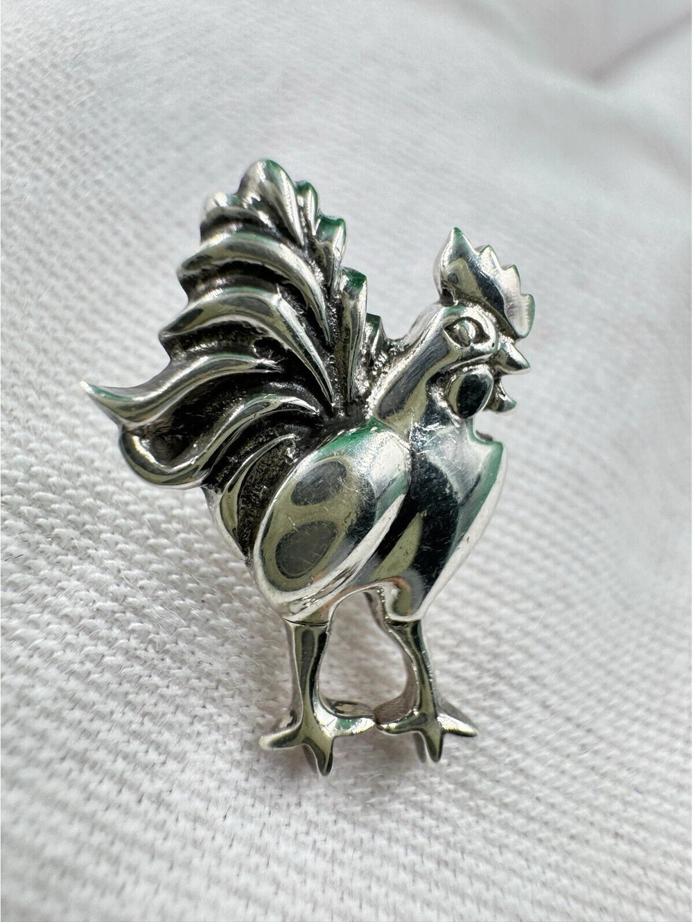 John Hardy Sterling Silver 925 2005 Year of the Rooster Lapel Pin Tie Tack
